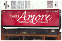 restaurant signs Sunbury on Thames